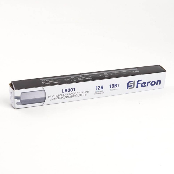 Блок питания для светодиодной ленты Feron LB001 12V 18W IP20 1,5A 48010 Алматы