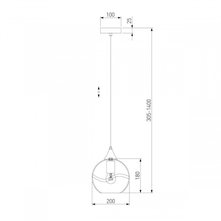 Подвесной светильник Eurosvet Lotus 50221/1 голубой