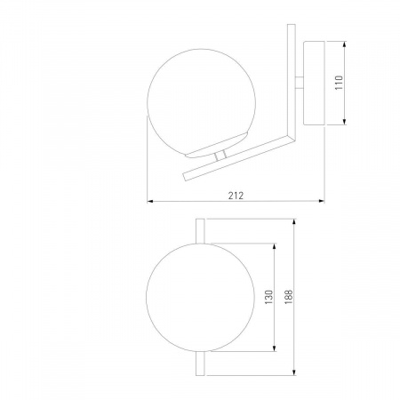 Бра Eurosvet Frost 70152/1 латунь
