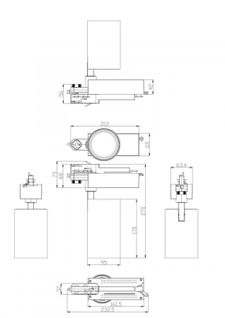 Трековый светодиодный светильник ЭРА SТR-30-36-40K-W40 Б0049755