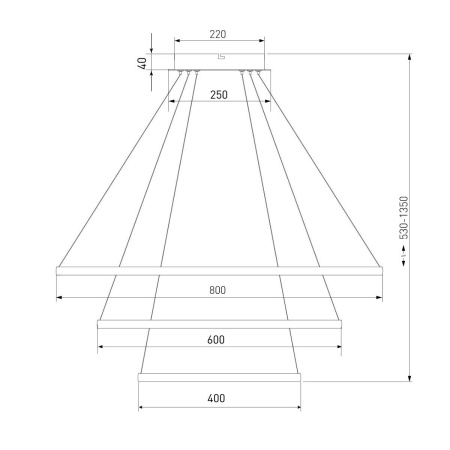 Подвесной светодиодный светильник Eurosvet Collars 90264/3 латунь