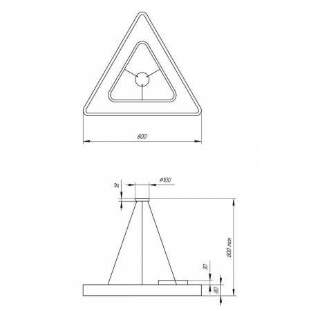 Подвесной светодиодный cветильник Geometria ЭРА Delta SPO-154-W-40K-042 42Вт 4000К белый Б0050580