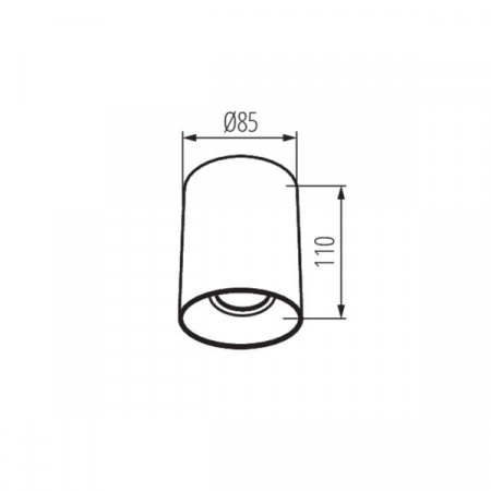 Накладной точечный светильник Kanlux RITI GU10 B/G 27571