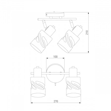 Спот Eurosvet Ansa 20120/2 чёрный жемчуг