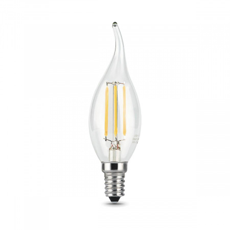 Лампа светодиодная филаментная Gauss E14 9W 4100К прозрачная 104801209