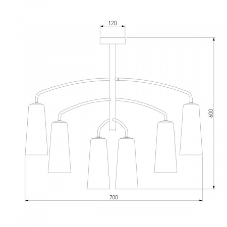 Подвесная люстра Eurosvet Omber 70137/6 хром