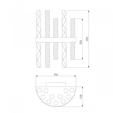 Настенный светильник Bogates Hollis 368/2