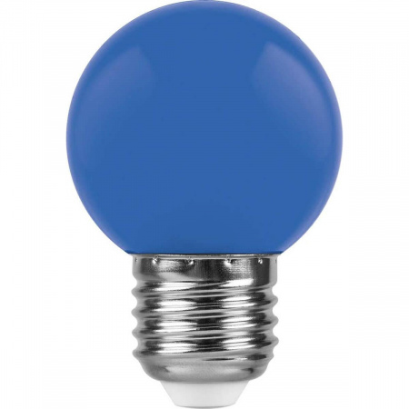 Лампа светодиодная Feron E27 1W синяя LB-3725118