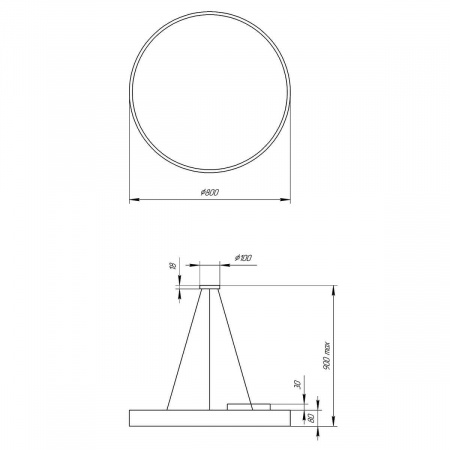 Подвесной светодиодный cветильник Geometria ЭРА Ring SPO-132-W-40K-088 88Вт 4000К белый Б0050560