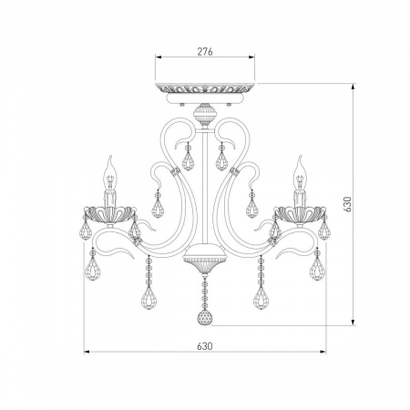 Подвесная люстра Eurosvet 12205/6 белый Strotskis