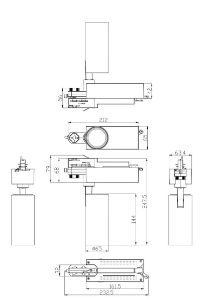 Трековый светодиодный светильник ЭРА SТR-30-36-40K-W20 Б0049752