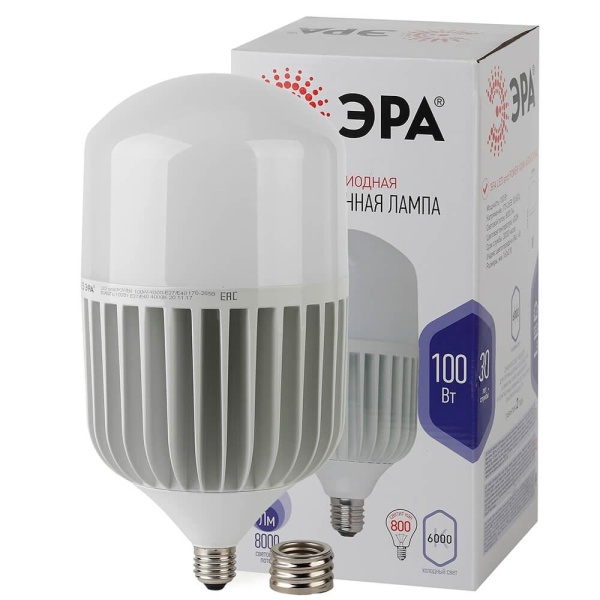 Лампа светодиодная ЭРА E40 100W 6500K матовая LED POWER T160-100W-6500-E27/E40 Б0032090