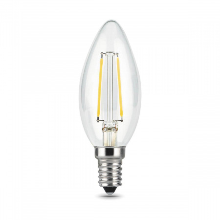 Лампа светодиодная диммируемая Gauss филаментная E14 5W 4100К прозрачная 103801205-D