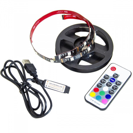 Светодиодная лента Apeyron 7,2W/m 30LED/m 5050SMD разноцветная 1M 10-69 Алматы
