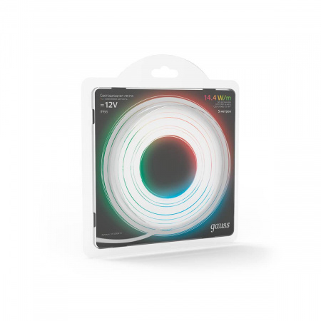 Светодиодная влагозащищенная лента Gauss 14,4W/m 60LED/m 5050SMD RGB 5M 311000414 Алматы