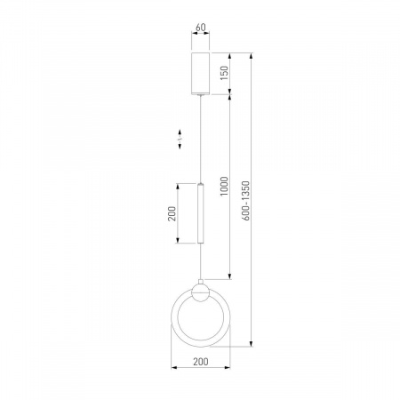 Подвесной светодиодный светильник Eurosvet Rim 90165/1 золото