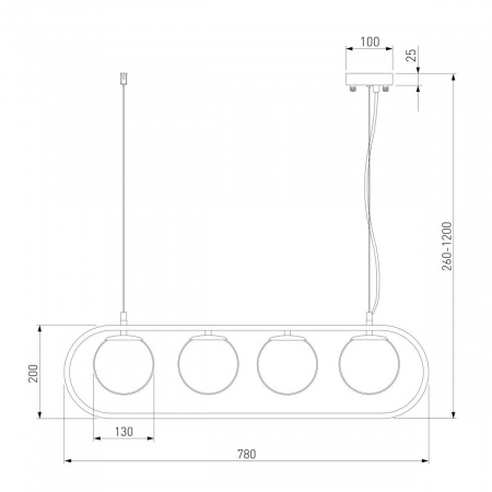 Подвесной светильник Eurosvet Ringo 50089/4 золото