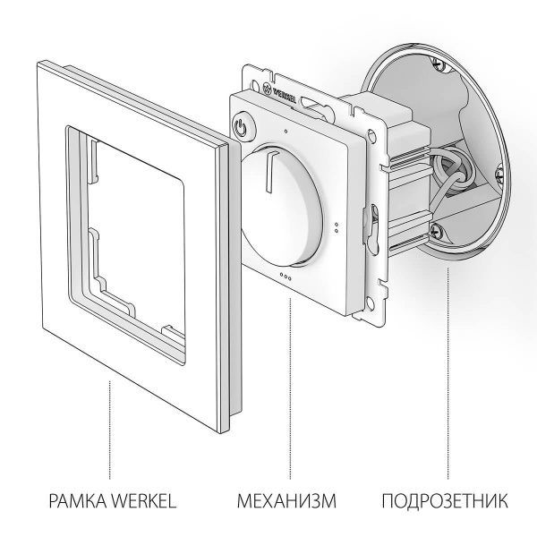 Терморегулятор электромеханический для теплого пола Werkel W1151108 черный 4690389156830