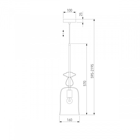 Подвесной светильник Eurosvet Dream 50194/1 янтарный