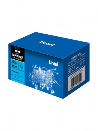 Светодиодная гирлянда Uniel 220V белый ULD-S0500-050/DTA White IP20 UL-00005259 Алматы Светодиодная гирлянда Uniel 220V белый ULD-S0500-050/DTA White IP20 UL-00005259