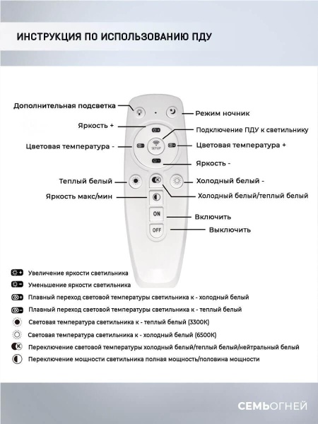 Потолочная светодиодная люстра Seven Fires Adzhira WD7500/6C-WT-FGD-RGB