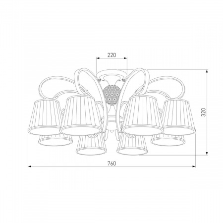 Потолочная люстра Eurosvet 60088/8 хром
