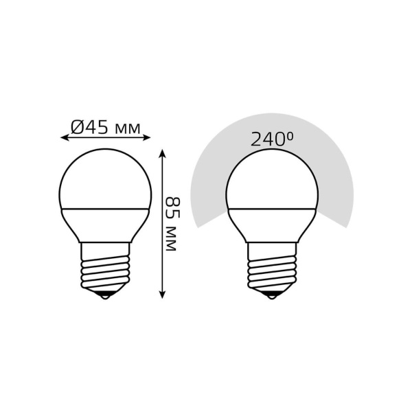 Лампа светодиодная Gauss E27 12W 6500K матовая 53232