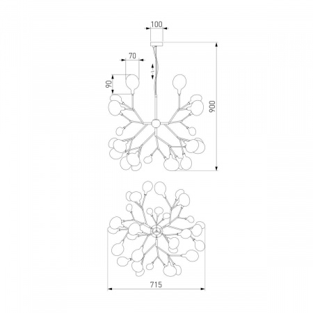 Подвесная люстра Bogates Lamella 555