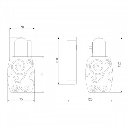 Спот Eurosvet 60301/1 хром/венге