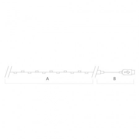 Светодиодная гирлянда Feron Роса USB мультиколор CL576 48188