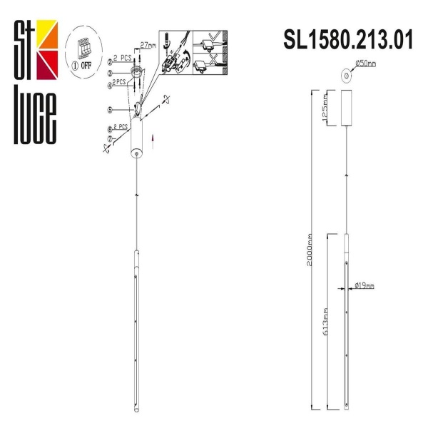 Подвесной светодиодный светильник ST Luce Ralio SL1580.213.01