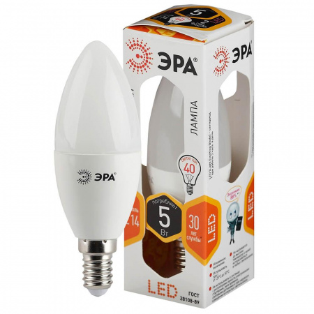 Лампа светодиодная ЭРА E14 5W 2700K матовая LED B35-5W-827-E14 Б0018871 Алматы Лампа светодиодная ЭРА E14 5W 2700K матовая LED B35-5W-827-E14 Б0018871