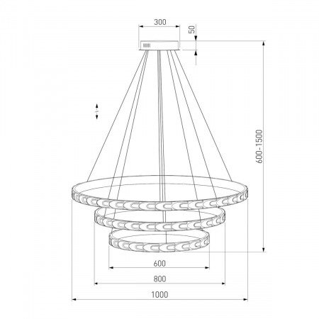 Светодиодный светильник Eurosvet с пультом управления 90163/3 сатин-никель