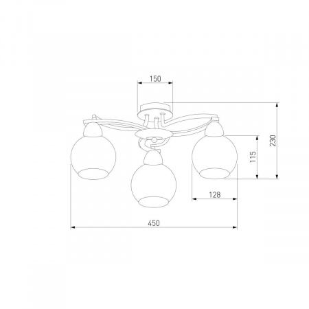 Потолочная люстра Eurosvet Larion 9654/3 хром/венге
