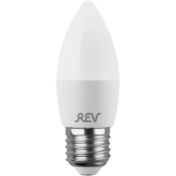 Лампа светодиодная REV C37 Е27 7W 2700K теплый свет свеча 32347 1