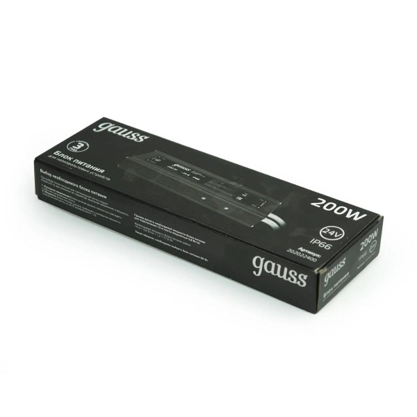 Блок питания Gauss 200W 24V IP66 202022400 Алматы