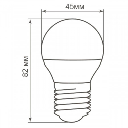 Лампа светодиодная Feron E27 5W 4000K Шар Матовая LB-38 25405