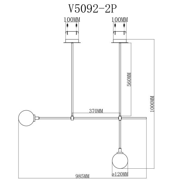 Подвесная люстра Moderli Lingdal V5093-2P