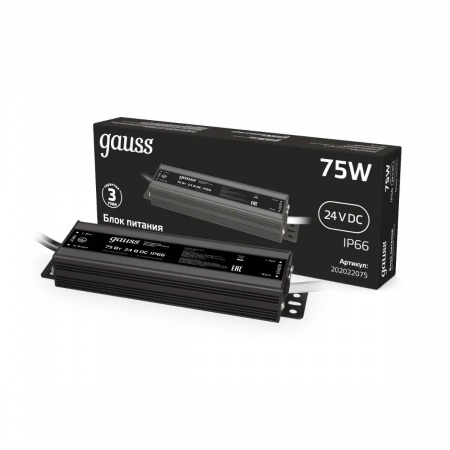 Блок питания Gauss 75W 24V IP66 202022075 Алматы