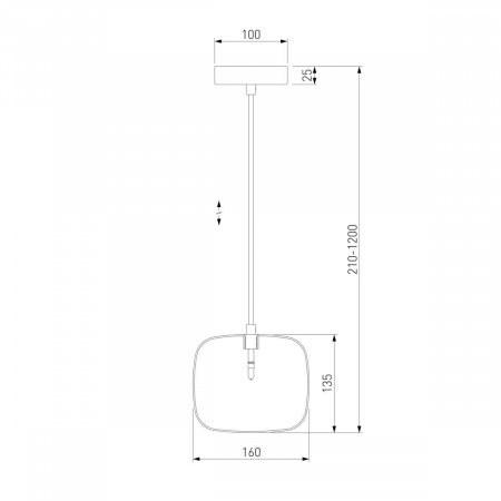 Подвесной светильник Eurosvet Jar 50129/1 золото