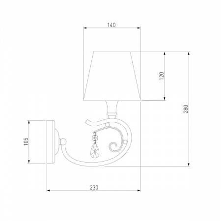 Бра Eurosvet 60069/1 серебро