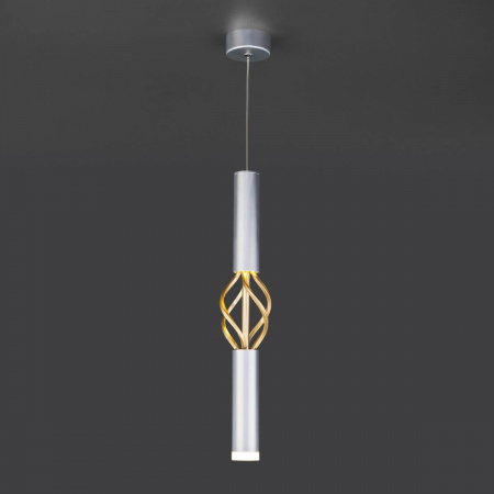 Подвесной светодиодный светильник Eurosvet Lance 50191/1 LED матовое серебро/матовое золото