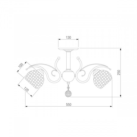 Потолочная люстра Eurosvet 7777/5 золото