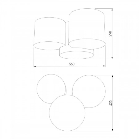 Потолочный светильник TK Lighting 6591 Mona Nature
