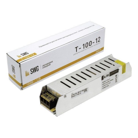 Блок питания SWG 12V 100W IP20 8,3A T-100-12 000273 Алматы