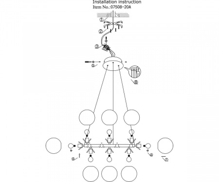 Подвесная люстра Kink Light Сида 07508-20,20