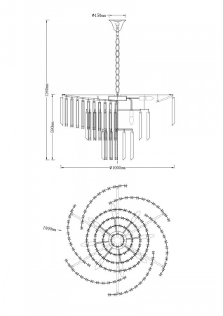 Подвесная люстра Moderli Ivo V7050-12P