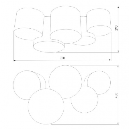 Потолочный светильник TK Lighting 6593 Mona Nature
