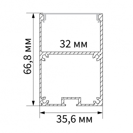 Профиль алюминиевый накладной Feron CAB267 10378 Алматы