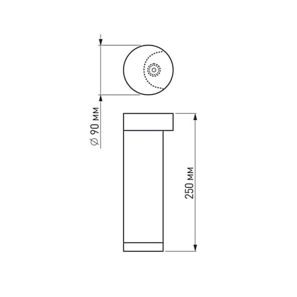 Уличный светодиодный светильник Arlight LGD-Path-Round90-H250B-7W Warm White 020347